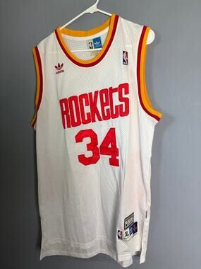Adidas Hardwood Classics Hakeem Olajuwon Houston Rockets 34 Jersey Size XL